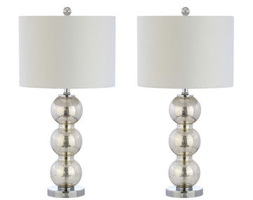 Bella 27" Glass Triple Sphere LED Table Lamp - JONATHAN Y